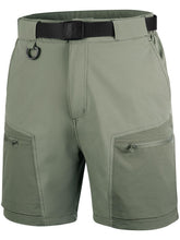 FREE SOLDIER men's cargo shorts belt-closure for secure outdoor fit during hikes.