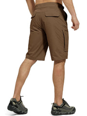 FREE SOLDIER men's cargo shorts belt detail, belt-ready design for secure daily wear.