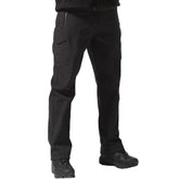 Free Soldier mens outdoor softshell pants fleece lined black 28W 30L warmth.