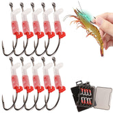 FREECOZYER Luminous Live Shrimp Hooks glow at night to attract bigger fish.