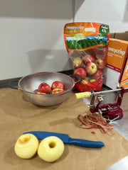 Freedom Freeze Dried Apple Rings in resealable pouch preserves freshness for long-lasting enjoyment.