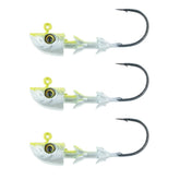 Freedom Tackle Swimbait Head chartreuse shad boosts visibility and lifelike action.