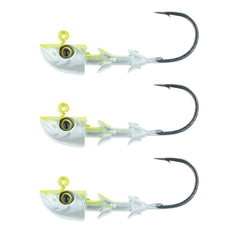 Freedom Tackle Swimbait Head chartreuse shad boosts visibility and lifelike action.