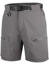 FREE SOLDIER cargo shorts gray with belt and adjustable waist for a secure fit.
