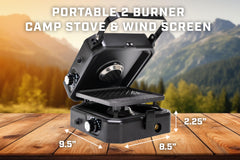 Freespirit Recreation portable stove with carrying handle for effortless transport.