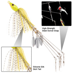 Close-up of arms and blades on umbrella rig
