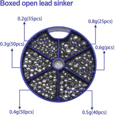 Round split shot sinker with adjustable weight