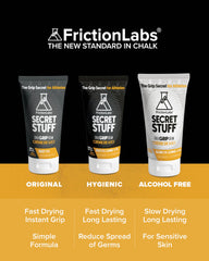 Friction Labs Secret Stuff Alcohol-Free bottle pour for sensitive skin and dry environments.