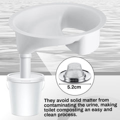 Frienda urine diverter easy-clean design enables quick wipe-down and hygiene.