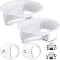 Frienda urine diverter white closeup highlights durable ABS and clean separation.