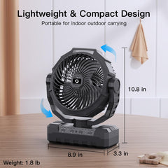 FRIZCOL 3-in-1 camping fan remote allows easy control from afar