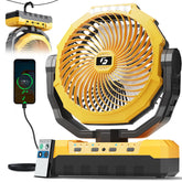 FRIZCOL 3-in-1 camping fan front view for easy outdoor setup.