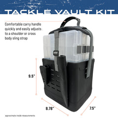 FROGG TOGGS EVA Tackle Vault Tote close-up of MOLLE slots for accessories.