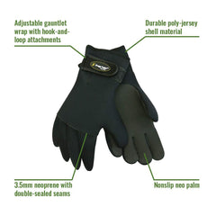 FROGG TOGGS Frogg Fingers glove showing the adjustable gauntlet wrap for a secure seal.