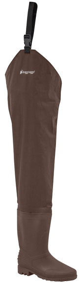 FROGG TOGGS Rana II hip wader with cleated brown sole for stable river fishing