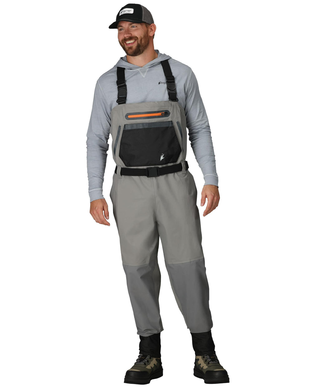 FROGG TOGGS Sierran stockingfoot chest wader in slate gray for all-day fishing comfort