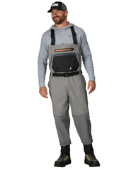 FROGG TOGGS Sierran stockingfoot chest wader in slate gray for all-day fishing comfort