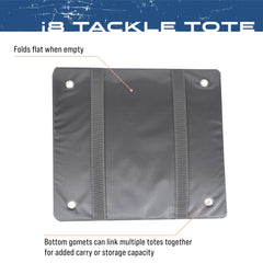 FROGG TOGGS tray tote with poly mesh pockets for quick gear access