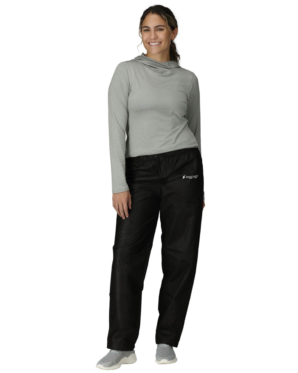 Frogg Toggs Women's Pro Action Pant front view, lightweight waterproof protection.