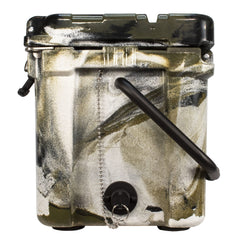 Rotomolded construction of Frosted Frog cooler for rugged durability and UV protection.