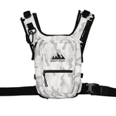 FROSTY PEAKS Ride Pack snow camo front pocket for quick skiing access