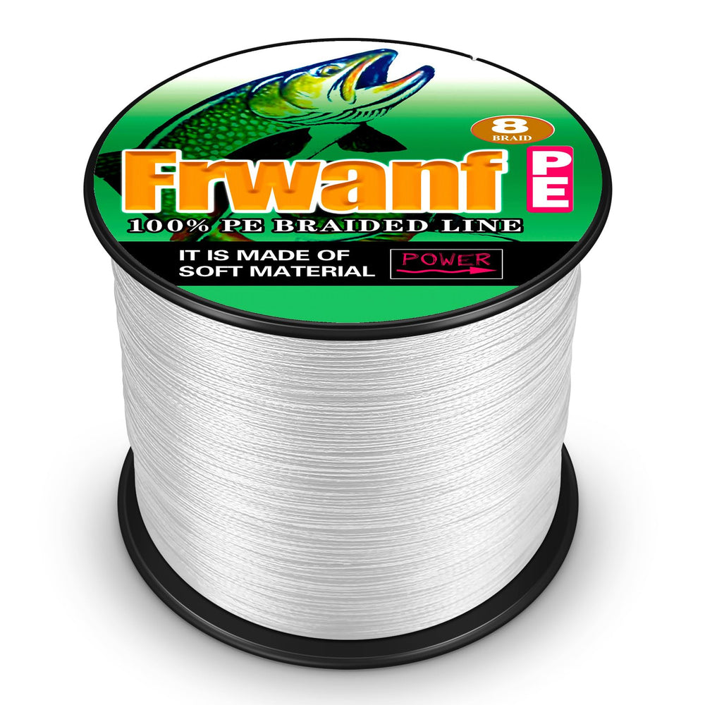 Frwanf 8-strand braided line colorfast spool showing vibrant color for long-lasting visibility