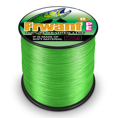 Frwanf 8-strand colorfast braided line on spool showing vibrant color retention