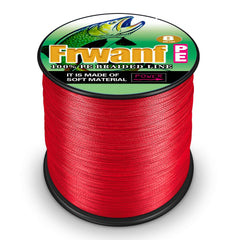 Frwanf colorfast 8-strand braided line maintains vibrant color for easy line tracking during long casts.