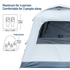 Fseoot Quick Setup Tent oxford fabric provides rain protection and UV shielding.