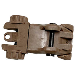 Tan polymer flip-up pair for Weaver and Picatinny rails