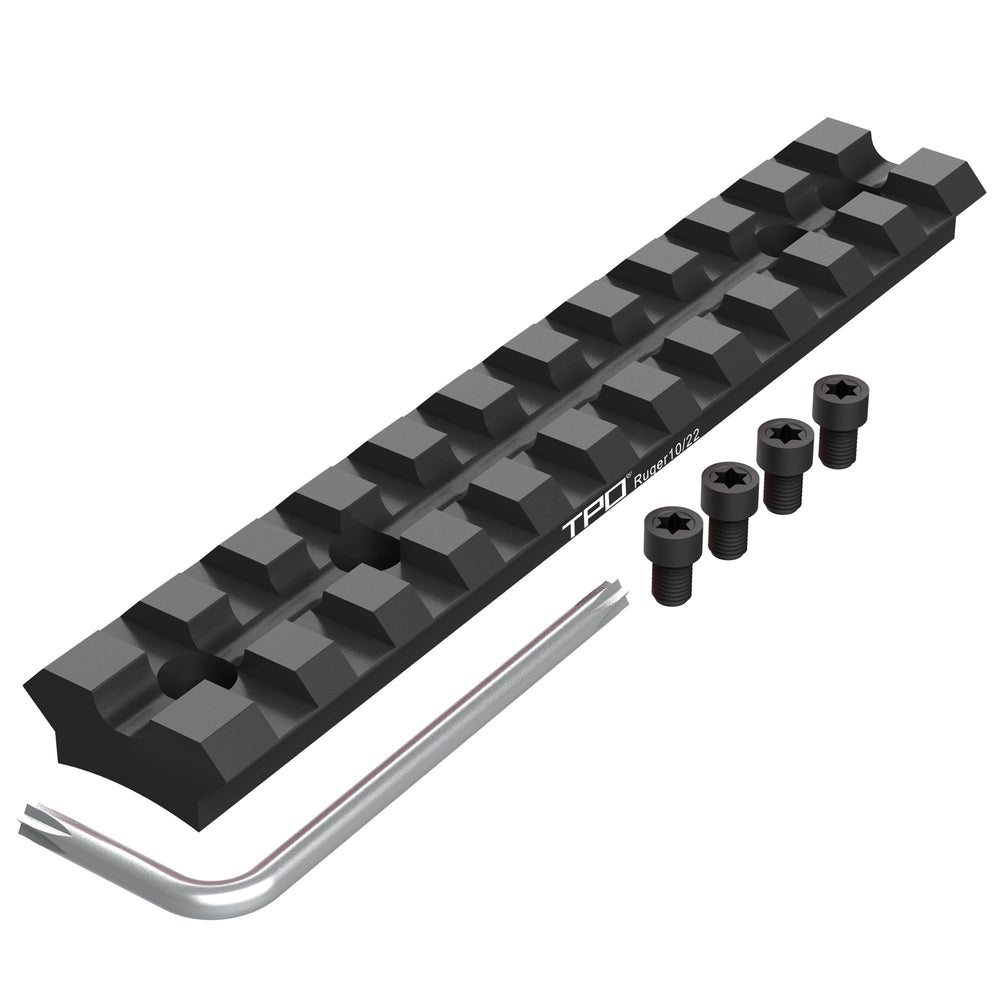 FSI Ruger 10/22 Picatinny rail mount side view showing compact 11-slot rail for optics.