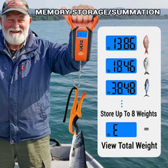 Backlit LCD display on Fulgati fishing scale