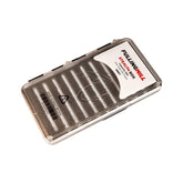 Fulling Mill Stealth Box Gray front view, compact fly storage for travel.