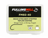 Fulling Mill Streamer Stripper 6040 close-up reveals forged, ultra-sharp hooks for streamer patterns.