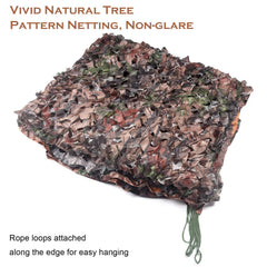 FullLit camo netting shine-free fabric reduces glare in daylight.
