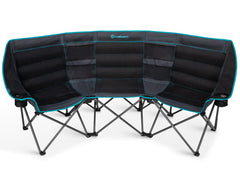 FUNDANGO extra-wide 3-person chair front view shows ample seating for family gatherings