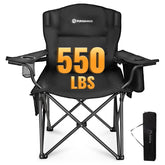 Fundango oversized camping chair wide seat for roomy outdoor comfort.