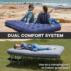 FUNDANGO Queen Cot showing cup holders and side pocket for essentials.