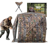 FUNHORUN hunting blind 360 view highlights panoramic visibility for spotting prey.