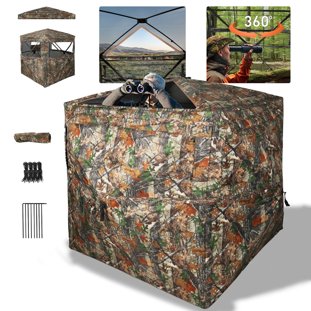 FUNHORUN hunting blind top see-through view enhances field awareness while remaining concealed.