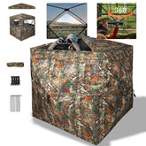 FUNHORUN hunting blind top see-through view enhances field awareness while remaining concealed.