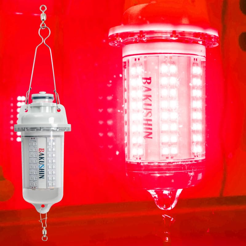 FUNKS BAKUSHIN Pro fishing light attractor, green variant, front view