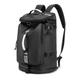 FUNYAGO gym duffle bag waterproof black front view enabling versatile daily carry and easy organization