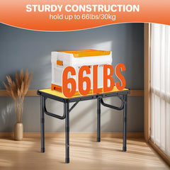 FUNYKICH 48cm height for seated dining and casual work tasks.