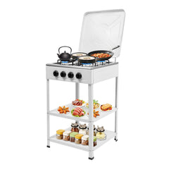 FUODIHEE 4-burner stove top view highlighting compact design for outdoor cooking
