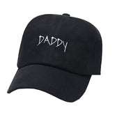Furtony cap with Daddy letter embroidery; breathable cotton for daily comfort and sun protection.
