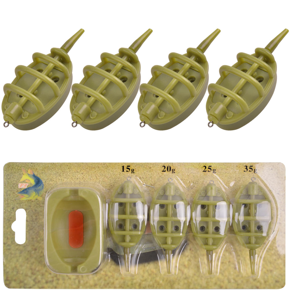 FUSIGO Inline Method Feeders 4pc set with weights 15g, 20g, 25g, 35g
