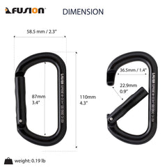 Fusion Climb lightweight aluminum body reduces weight on active climbs.