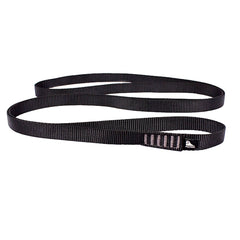 Fusion Climb ProGlide sling 100cm in black showing robust nylon webbing for extended quickdraws