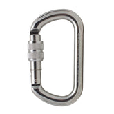 Fusion Climb screw locking carabiner 23kN demonstrates a strong body for secure belays.